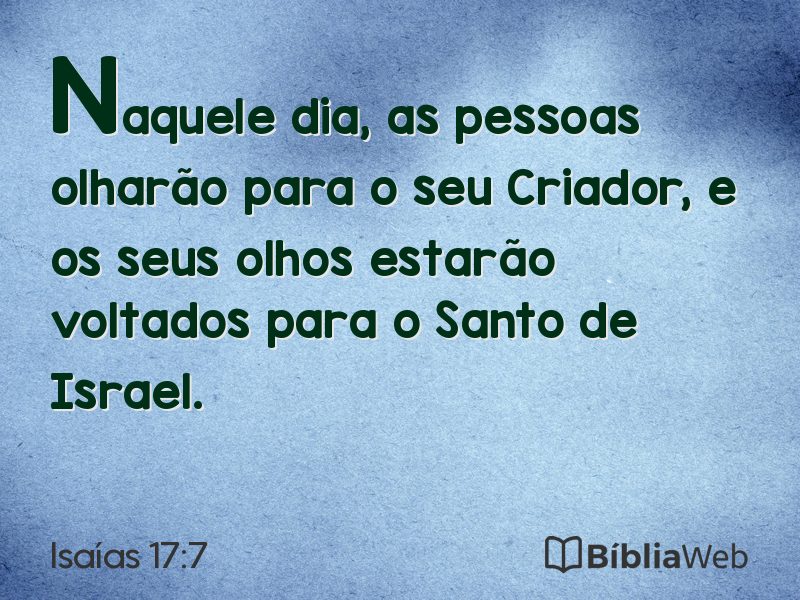 Isaías 17:7 em imagem para compartilhar