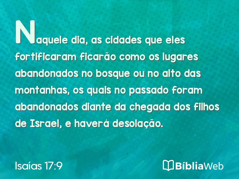 Isaías 17:9 em imagem para compartilhar
