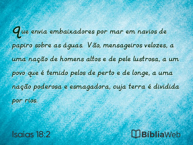 Isaías 18:2 em imagem para compartilhar