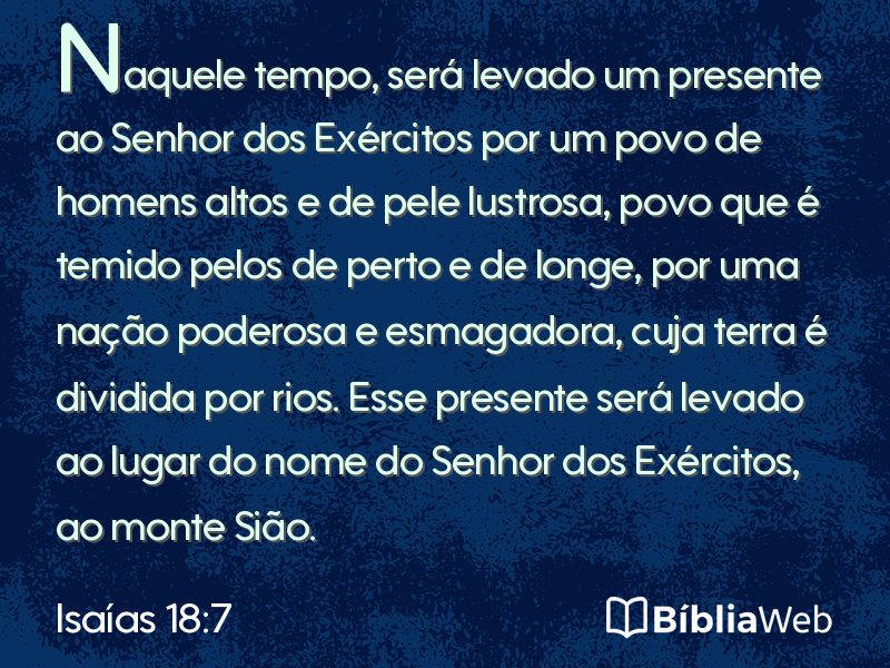 Isaías 18:7 em imagem para compartilhar