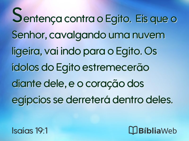 Isaías 19:1 em imagem para compartilhar