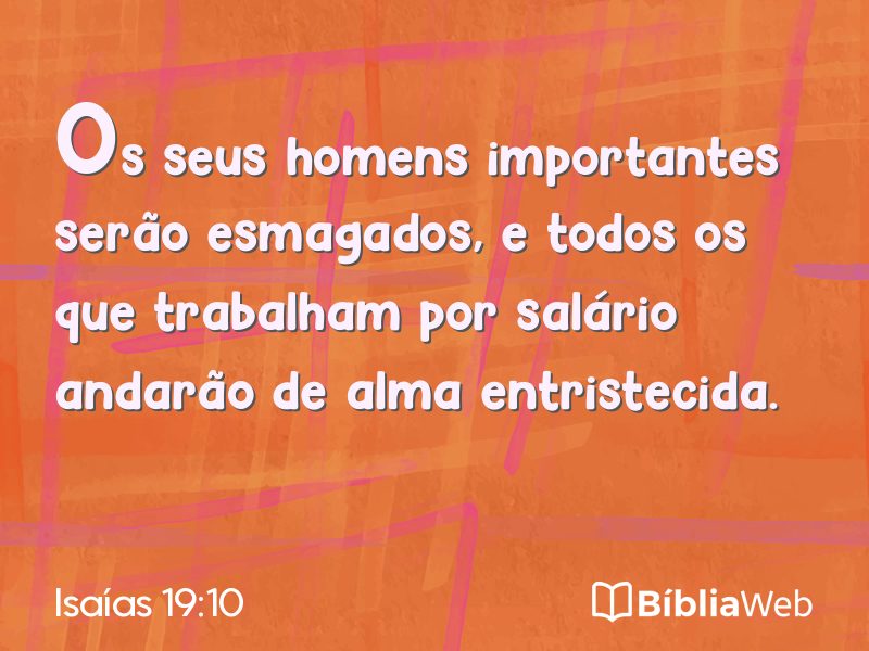Isaías 19:10 em imagem para compartilhar