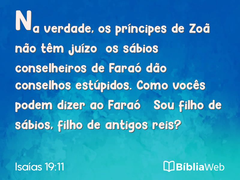 Isaías 19:11 em imagem para compartilhar