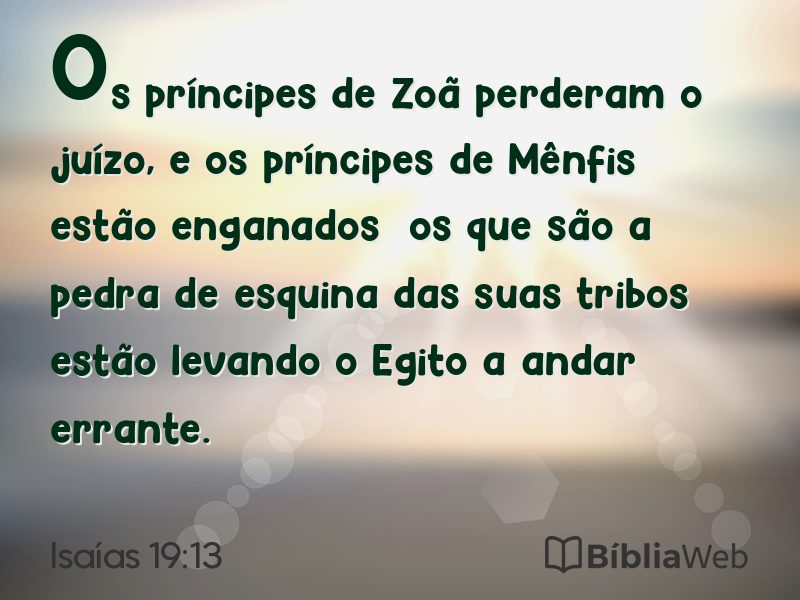 Isaías 19:13 em imagem para compartilhar