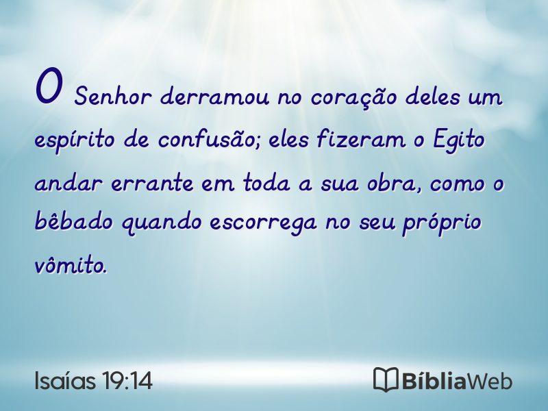 Isaías 19:14 em imagem para compartilhar