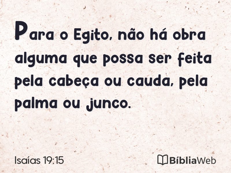 Isaías 19:15 em imagem para compartilhar