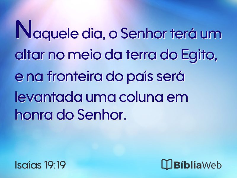 Isaías 19:19 em imagem para compartilhar