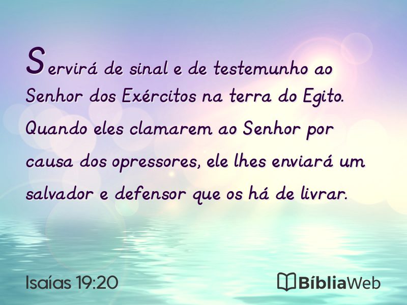 Isaías 19:20 em imagem para compartilhar