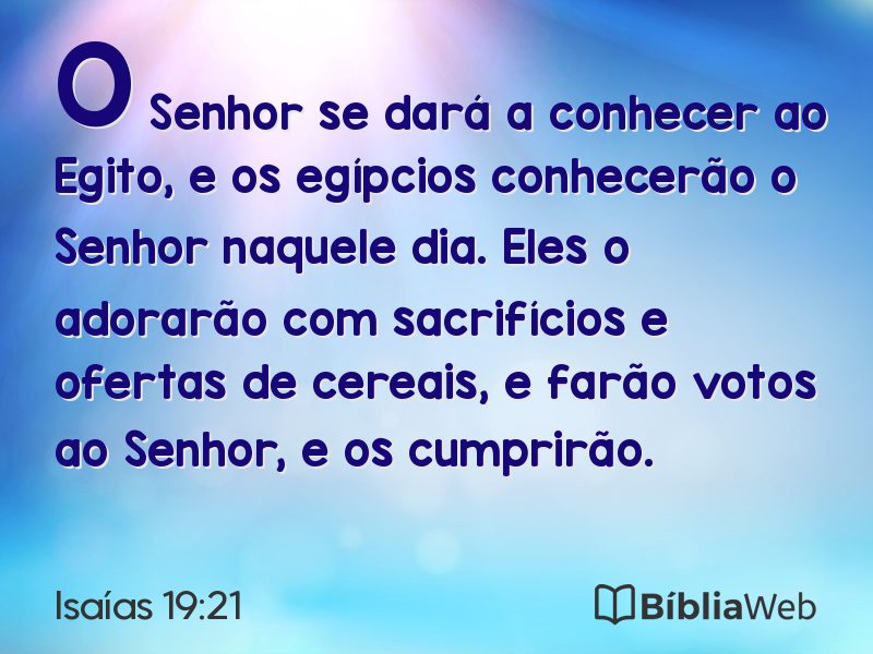 Isaías 19:21 em imagem para compartilhar