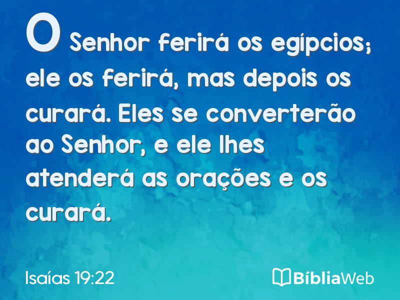 Isaías 19:22 em imagem para compartilhar