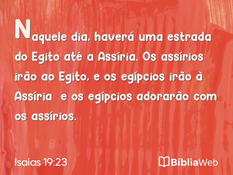 Isaías 19:23 em imagem para compartilhar