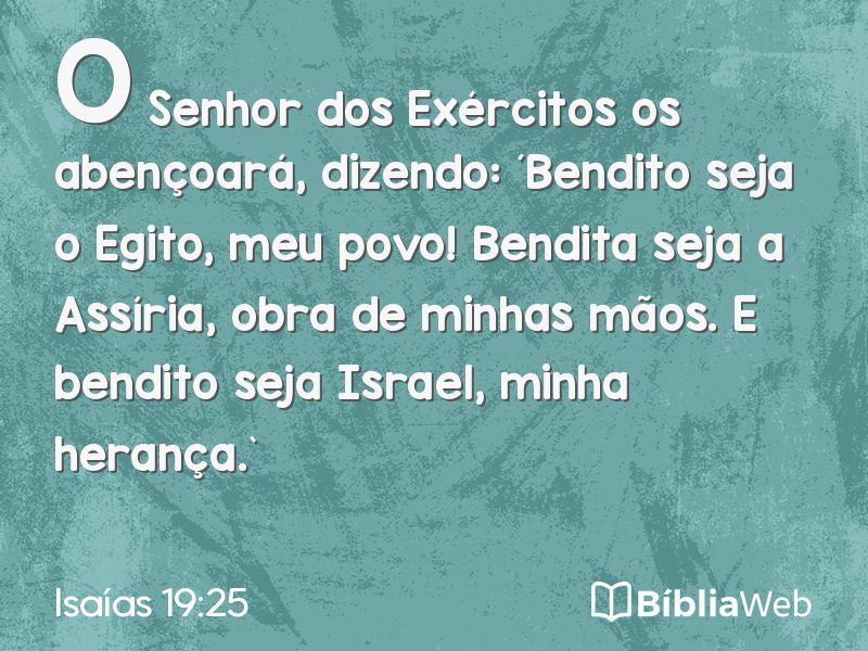Isaías 19:25 em imagem para compartilhar