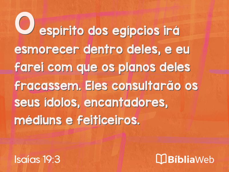 Isaías 19:3 em imagem para compartilhar