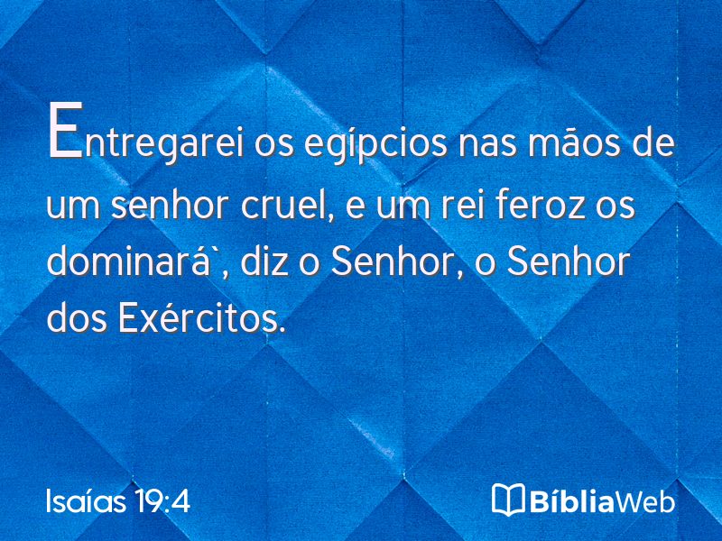 Isaías 19:4 em imagem para compartilhar