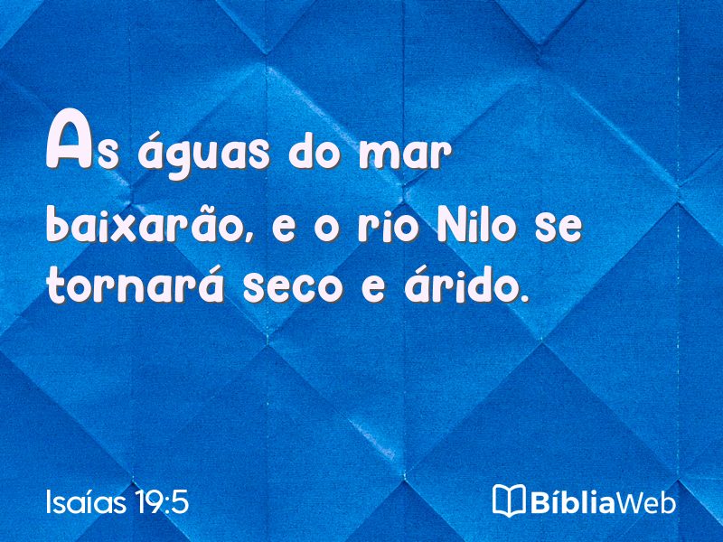 Isaías 19:5 em imagem para compartilhar