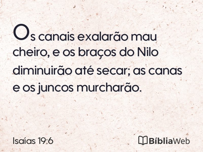 Isaías 19:6 em imagem para compartilhar