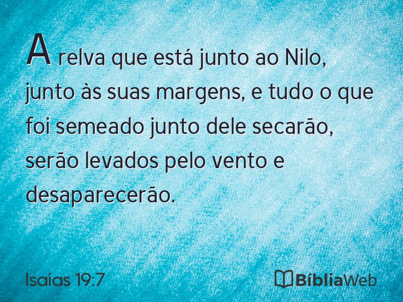 Isaías 19:7 em imagem para compartilhar