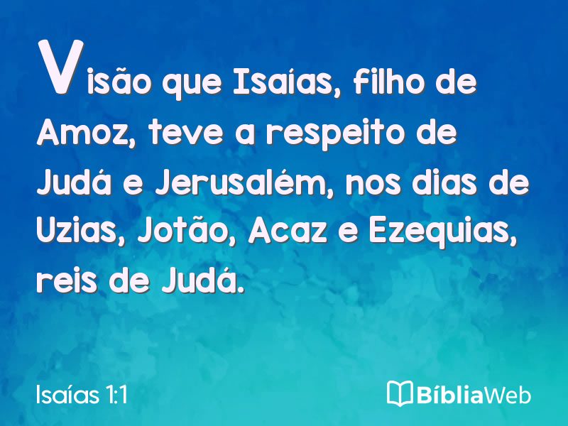 Isaías 1:1 em imagem para compartilhar