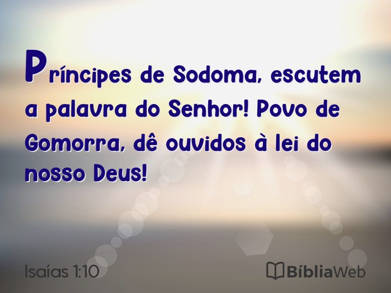 Isaías 1:10 em imagem para compartilhar