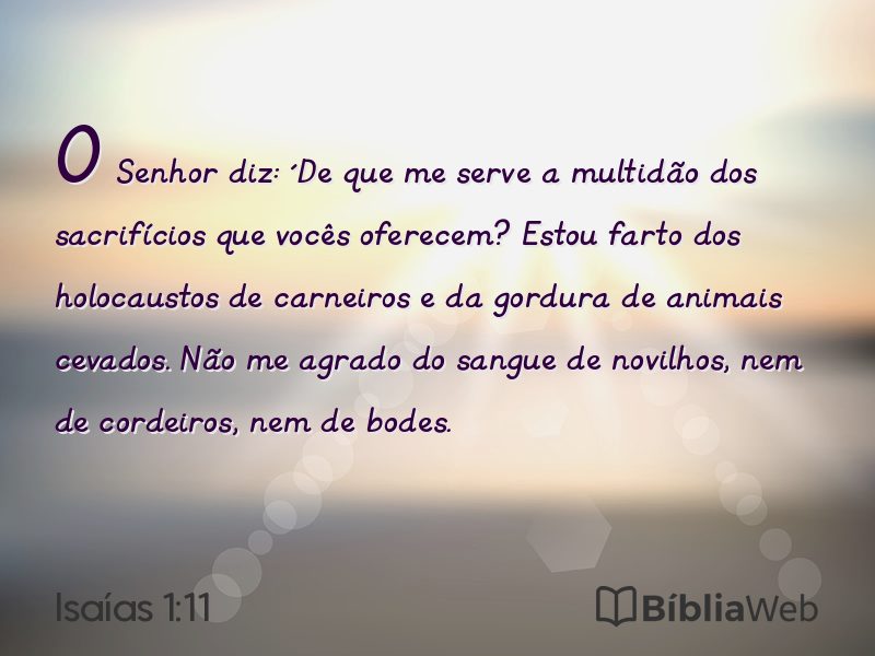Isaías 1:11 em imagem para compartilhar