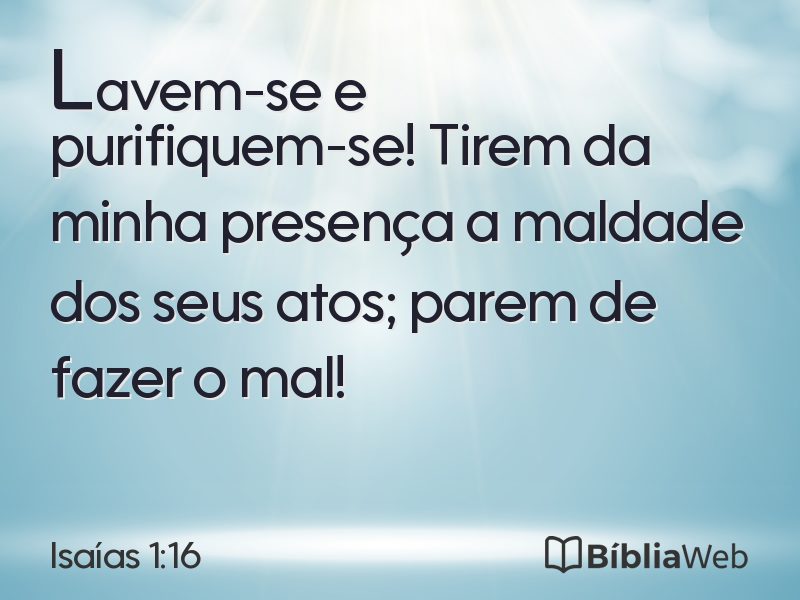 Isaías 1:16 em imagem para compartilhar