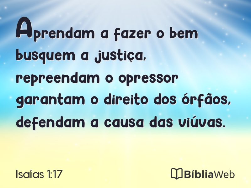 Isaías 1:17 em imagem para compartilhar