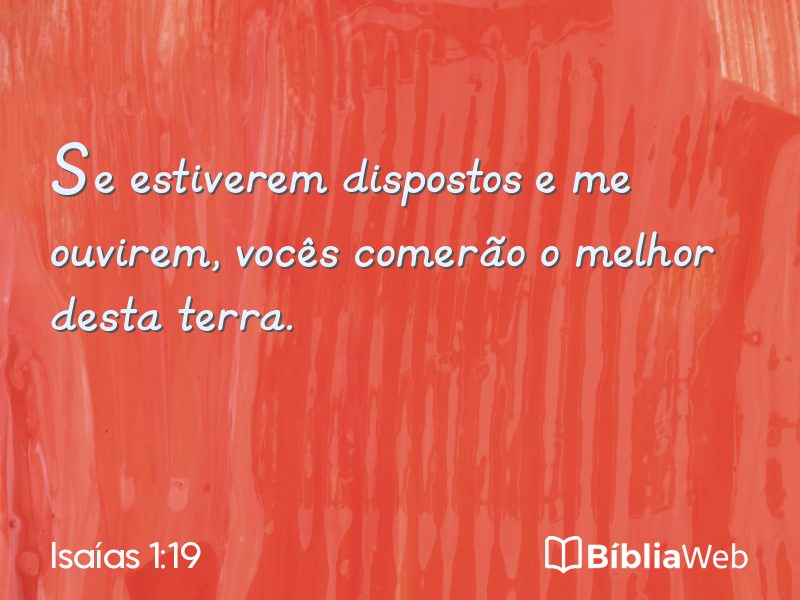 Isaías 1:19 em imagem para compartilhar
