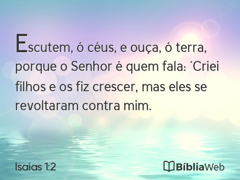 Isaías 1:2 em imagem para compartilhar