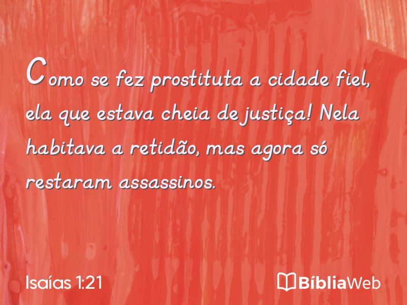 Isaías 1:21 em imagem para compartilhar