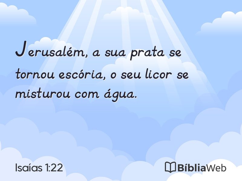 Isaías 1:22 em imagem para compartilhar