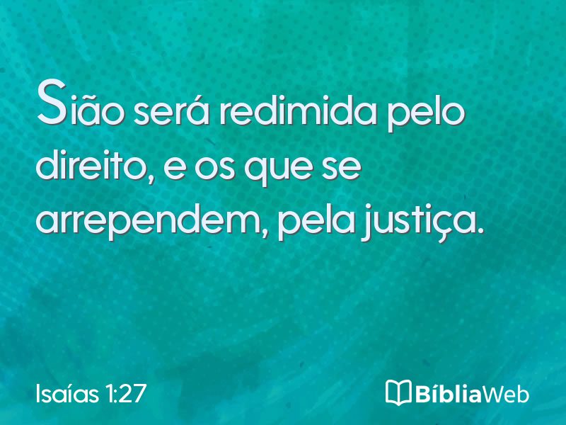 Isaías 1:27 em imagem para compartilhar