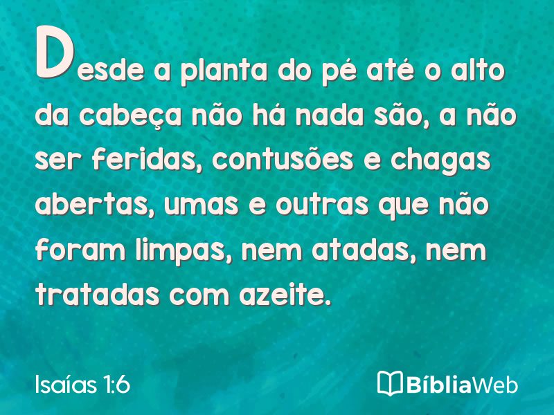 Isaías 1:6 em imagem para compartilhar