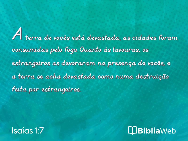 Isaías 1:7 em imagem para compartilhar