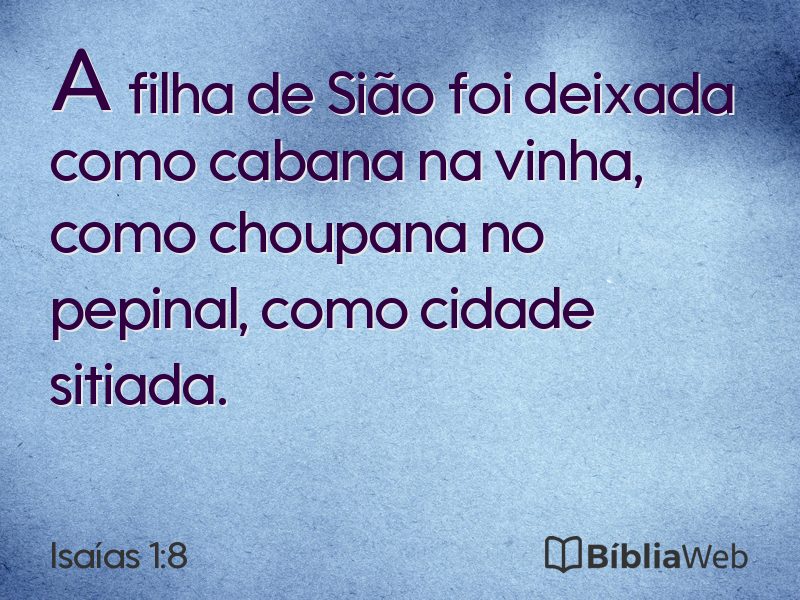 Isaías 1:8 em imagem para compartilhar