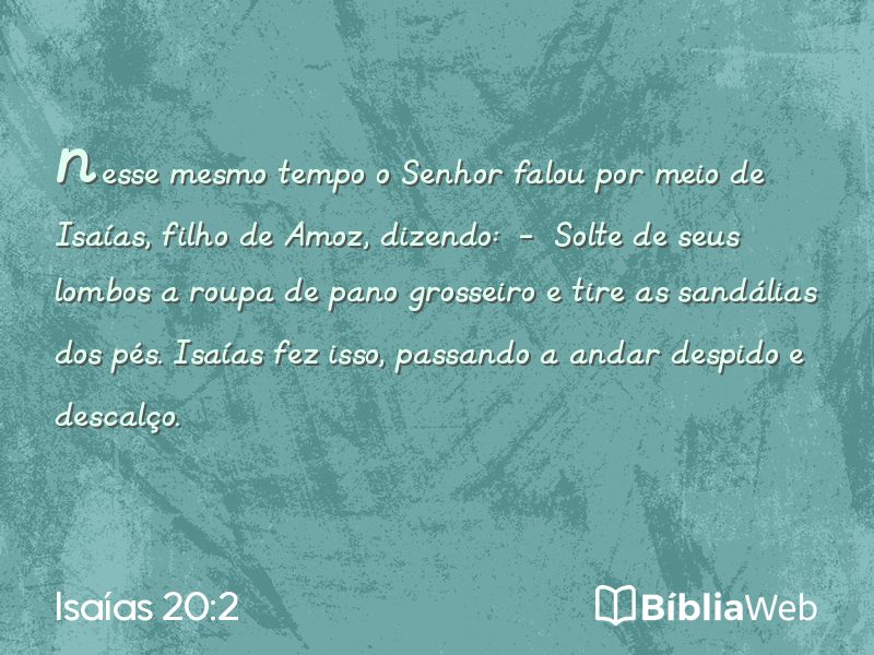 Isaías 20:2 em imagem para compartilhar