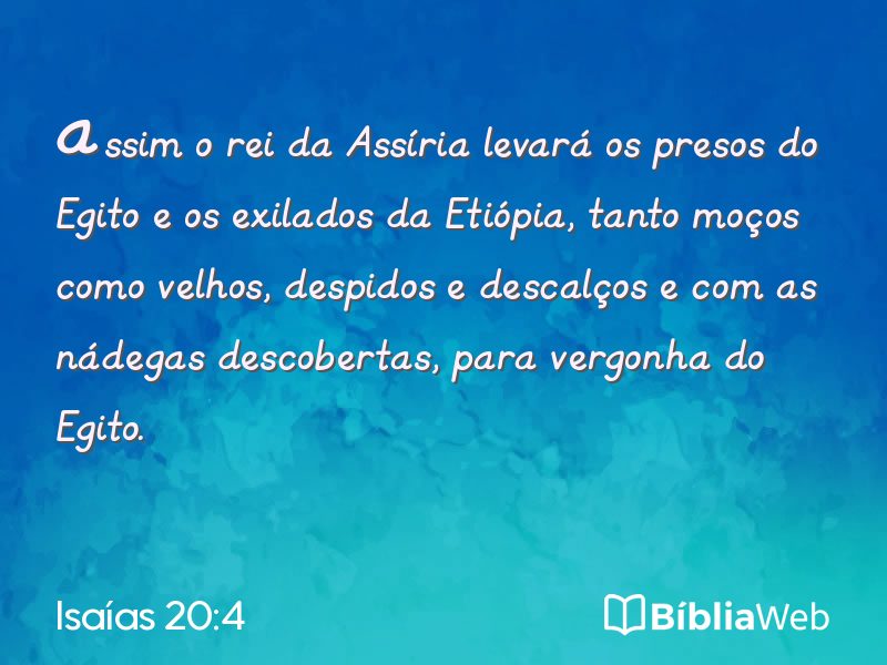 Isaías 20:4 em imagem para compartilhar