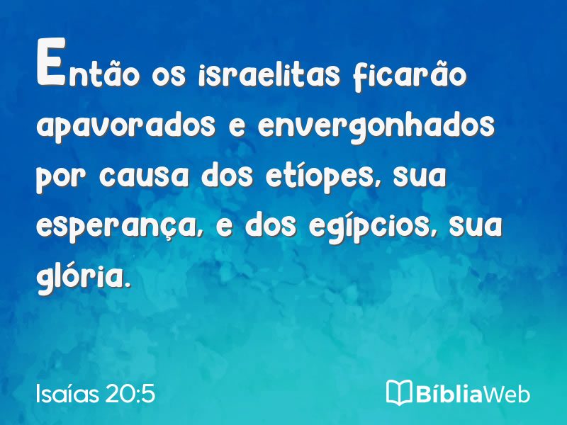 Isaías 20:5 em imagem para compartilhar
