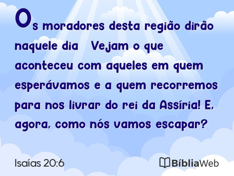 Isaías 20:6 em imagem para compartilhar