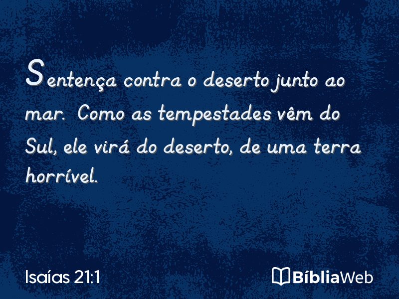 Isaías 21:1 em imagem para compartilhar