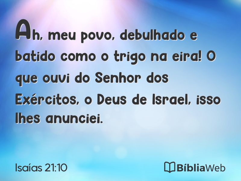 Isaías 21:10 em imagem para compartilhar