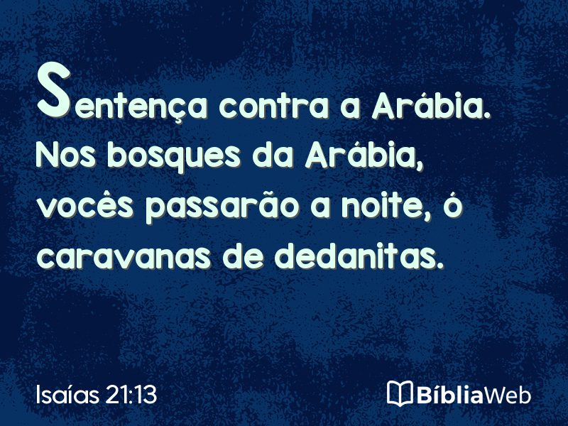 Isaías 21:13 em imagem para compartilhar