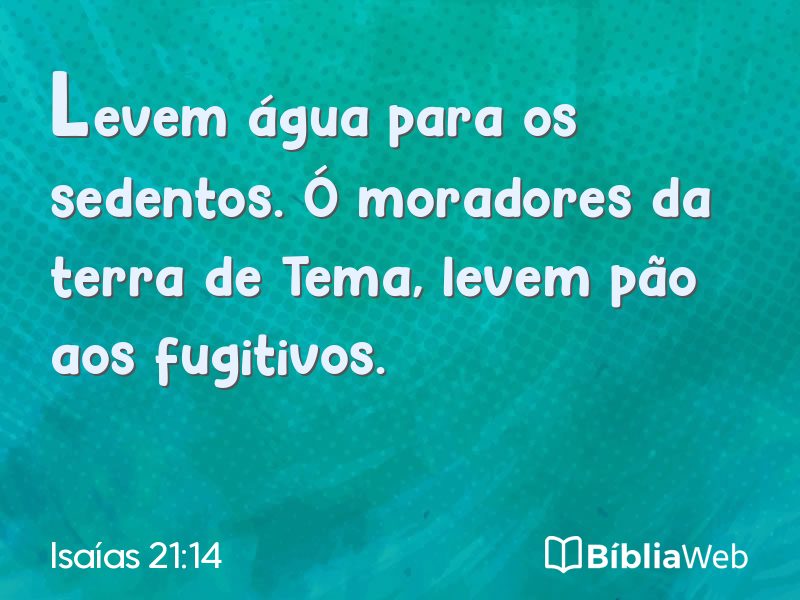 Isaías 21:14 em imagem para compartilhar