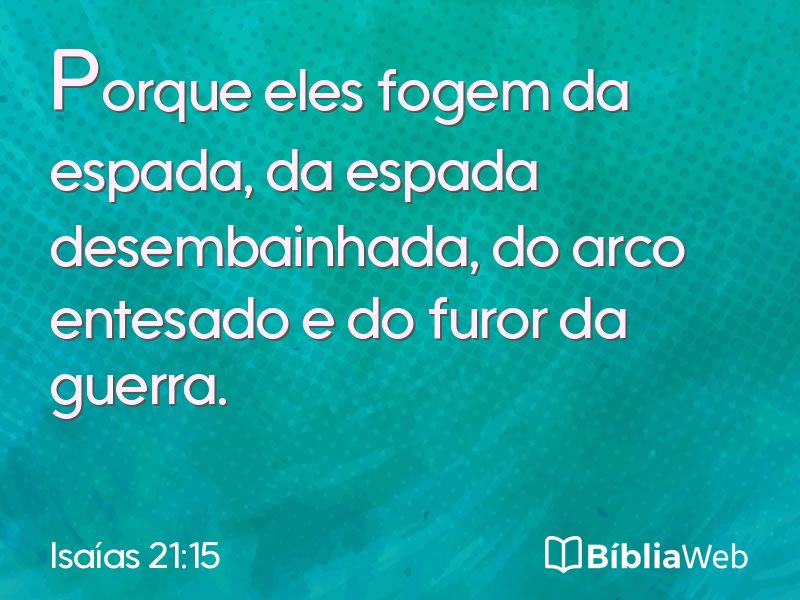 Isaías 21:15 em imagem para compartilhar