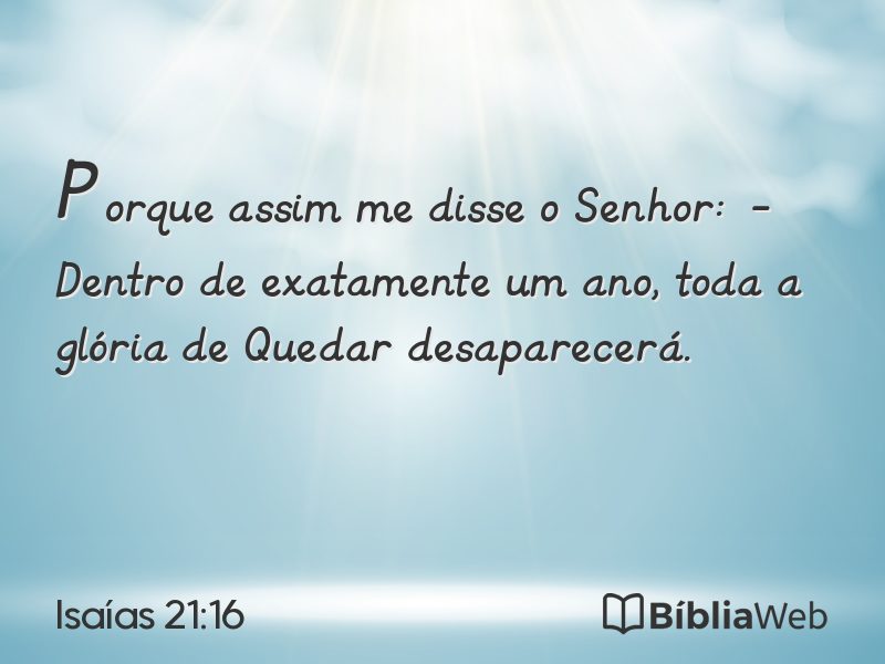 Isaías 21:16 em imagem para compartilhar