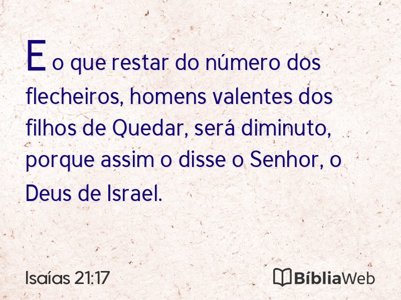 Isaías 21:17 em imagem para compartilhar