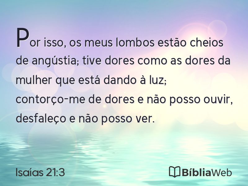 Isaías 21:3 em imagem para compartilhar