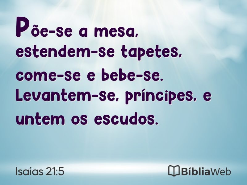 Isaías 21:5 em imagem para compartilhar
