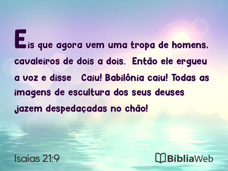 Isaías 21:9 em imagem para compartilhar