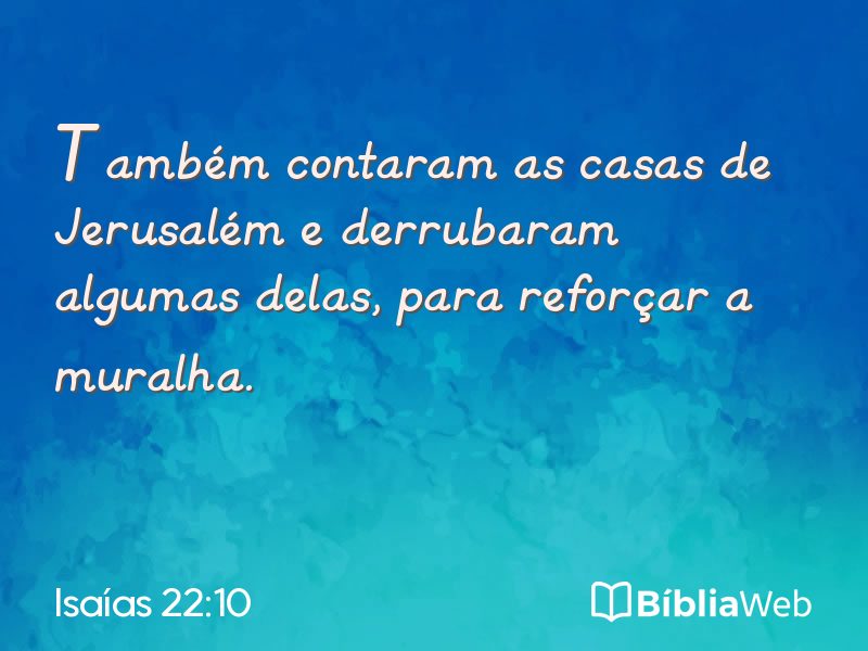 Isaías 22:10 em imagem para compartilhar