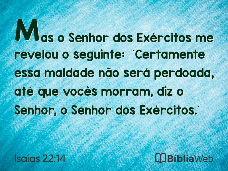 Isaías 22:14 em imagem para compartilhar